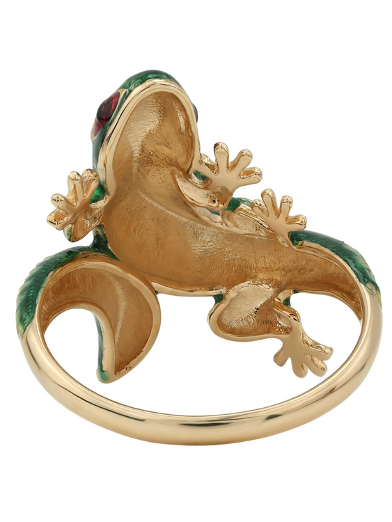 Кольцо из золота c эмалью