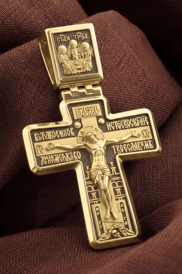 Крест из лимонного золота