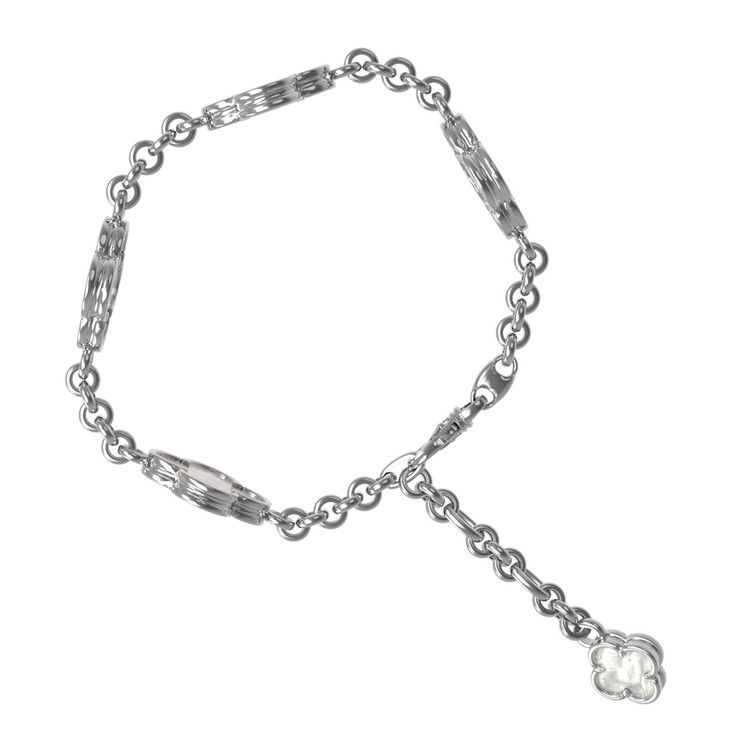 Браслет из белого золота c перламутром