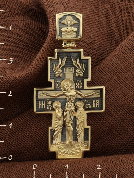 Крест из лимонного золота