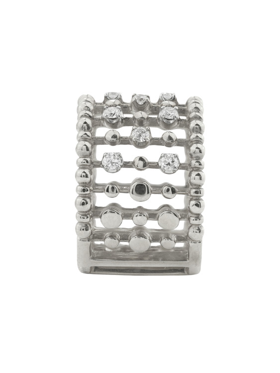 Кольцо из белого золота c бриллиантами