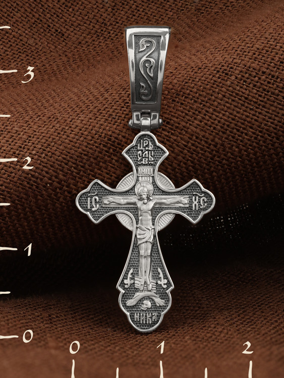 Крест из белого золота