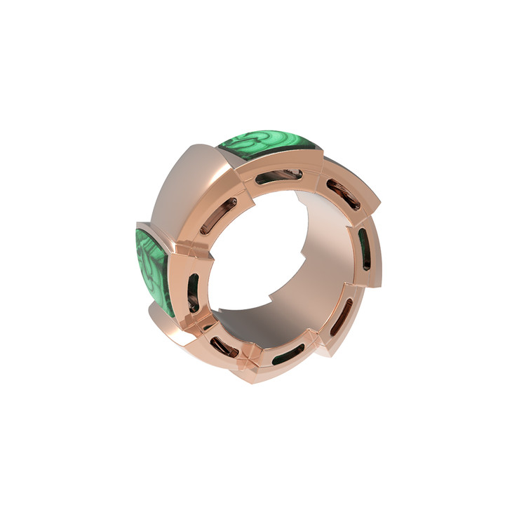 Подвеска из золота c малахитом