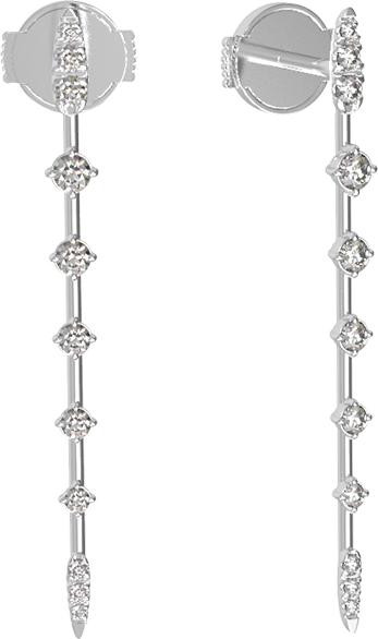 Серьги из белого золота c бриллиантами