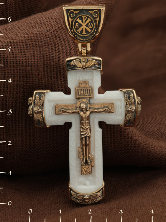 Крест из золота c бивнем мамонта