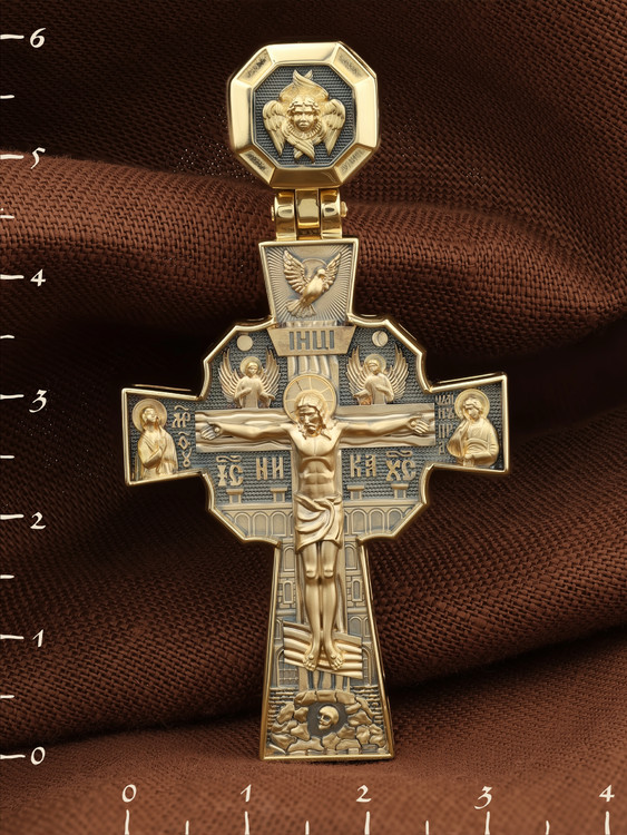 Крест из лимонного золота