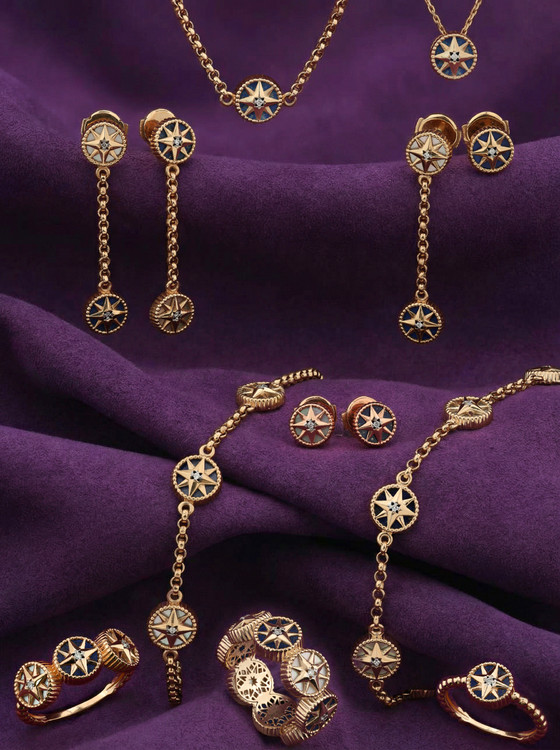 Кольцо из золота c бриллиантами, лазуритом и перламутром