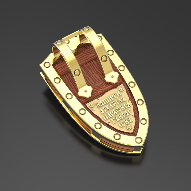 Образок из лимонного золота c деревом груши