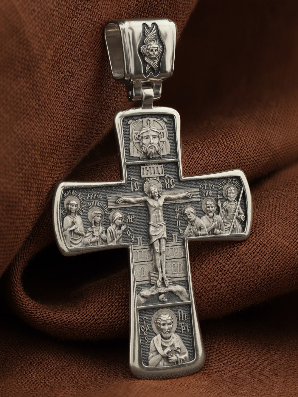 Крест из белого золота