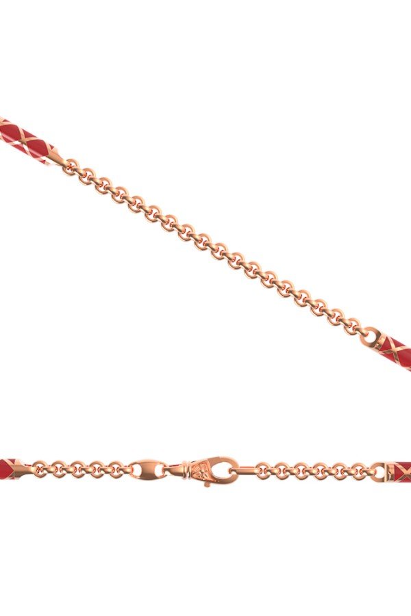 Цепь из золота c эмаль