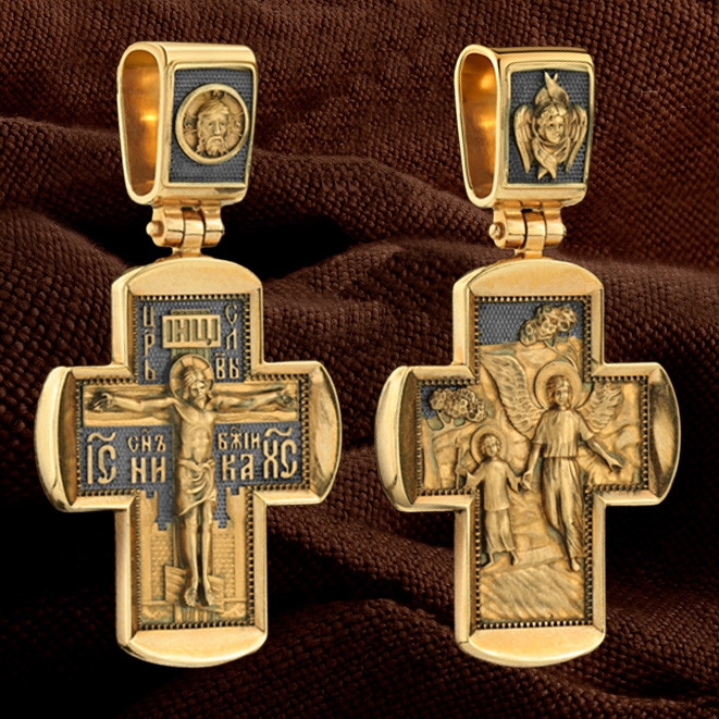 Крест из лимонного золота