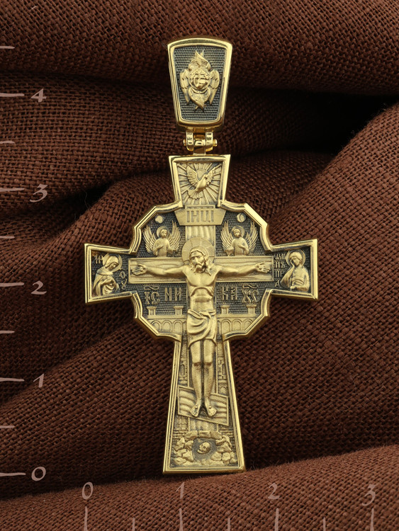 Крест из лимонного золота