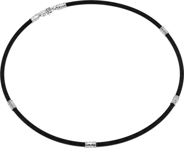 Шнурок шёлковый из белого золота c шёлковым шнурком