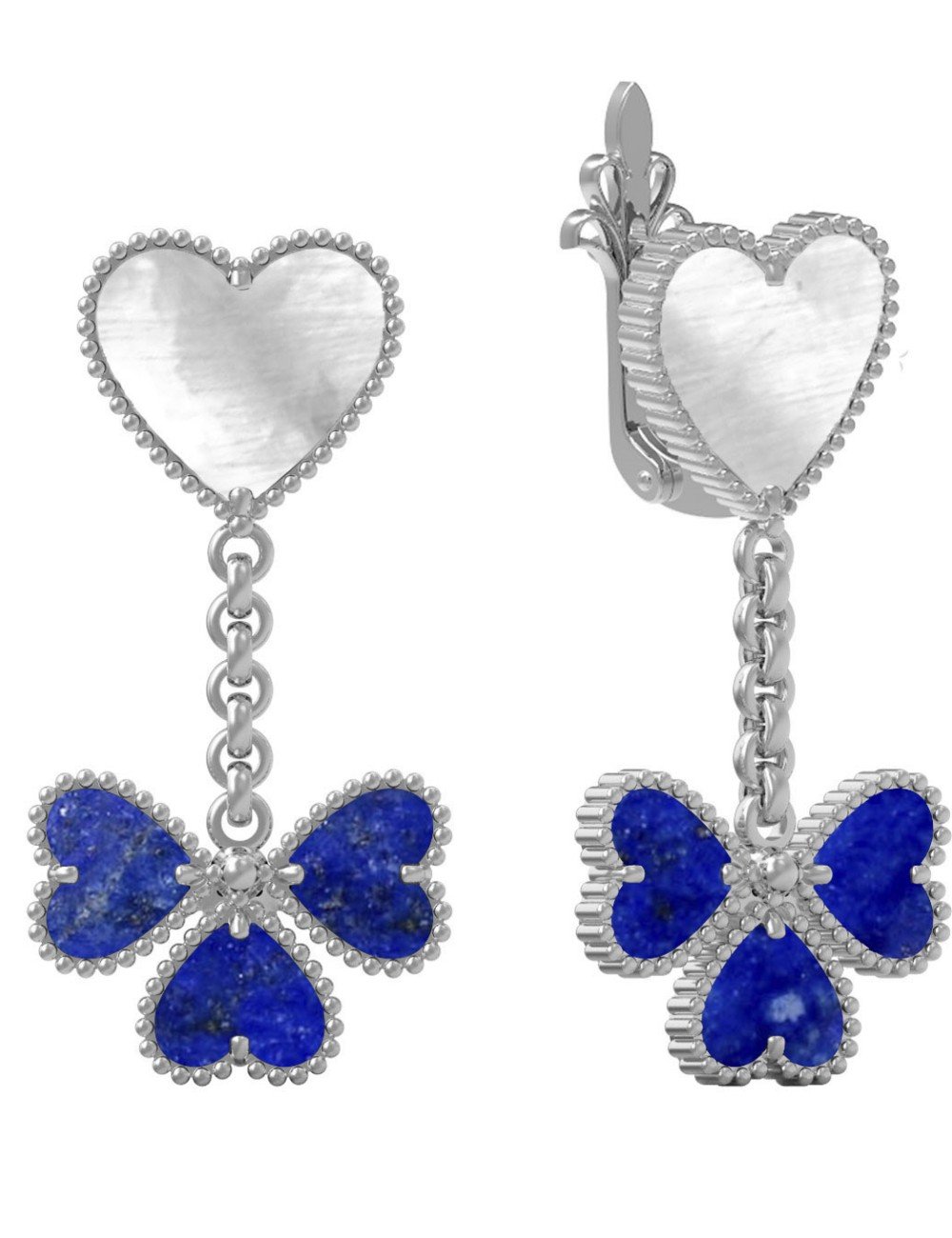 Серьги из белого золота 585 пробы