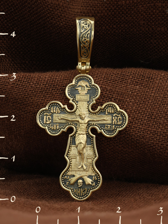 Крест из лимонного золота