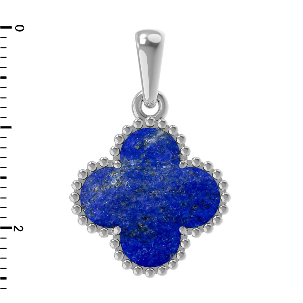 Подвеска из белого золота c лазуритом