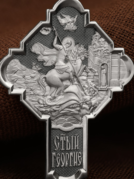 Крест из белого золота