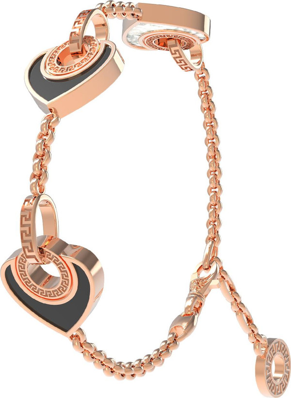 Браслет из золота c ониксом и перламутром