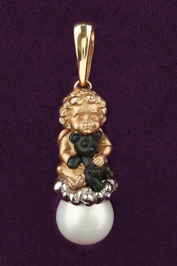 Подвеска из золота c жемчугом