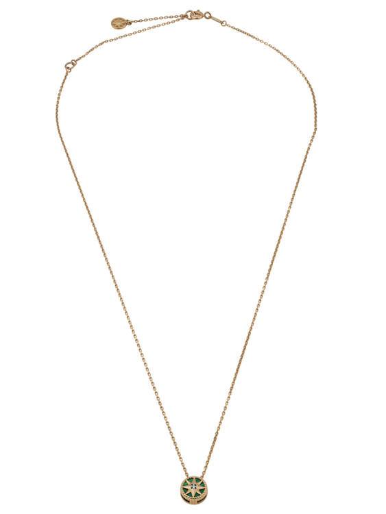 Колье из золота c бриллиантами и малахитом