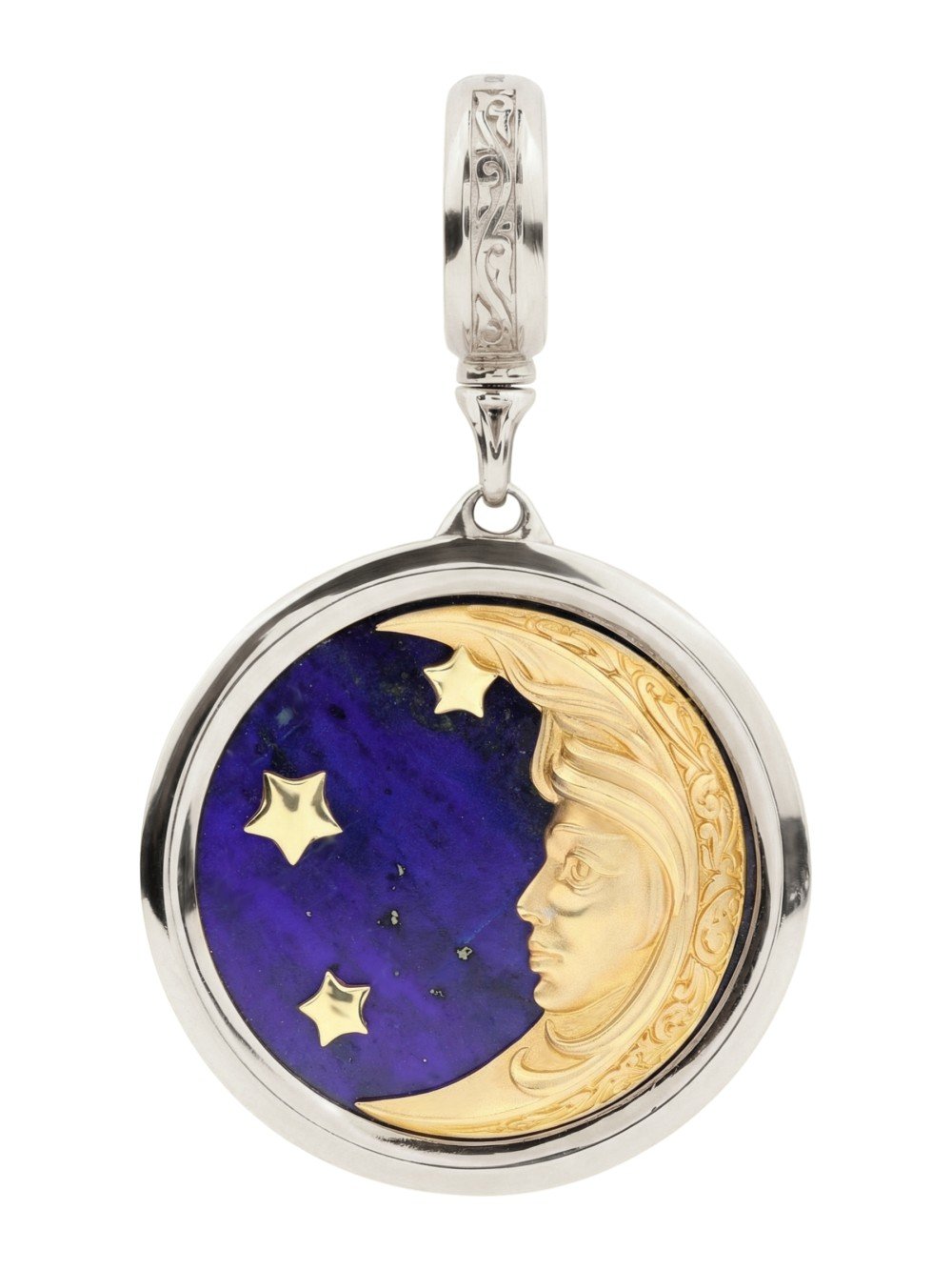 Подвеска из белого золота c лазуритом