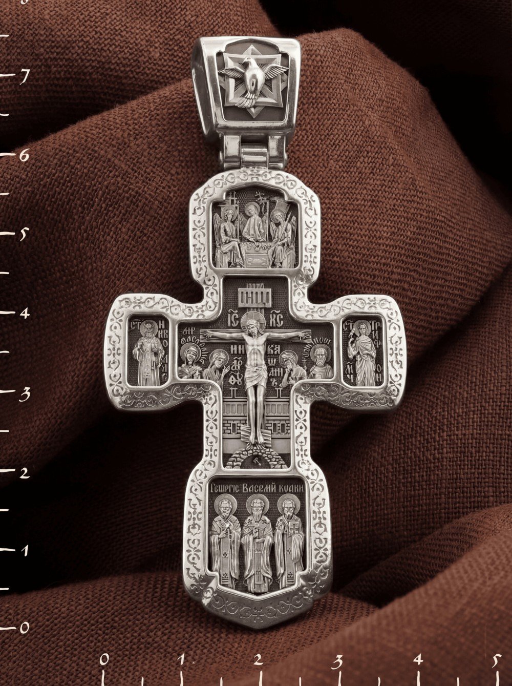 Крест из белого золота