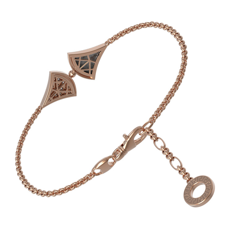 Браслет из золота c бриллиантами и перламутром