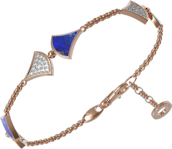 Браслет из золота c бриллиантами и лазуритом