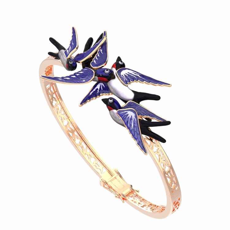 Браслет из золота c эмалью