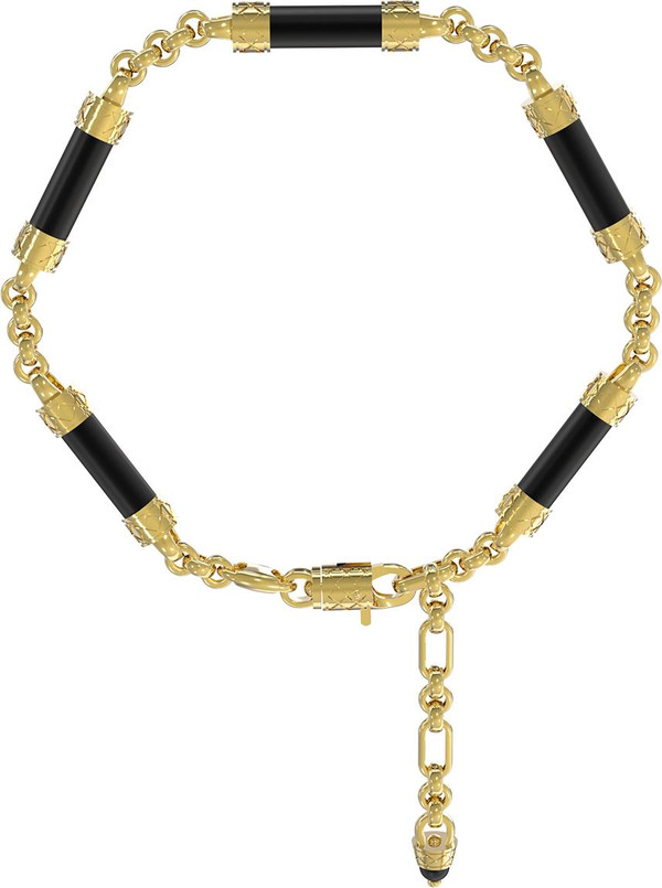 Браслет из лимонного золота c ониксом