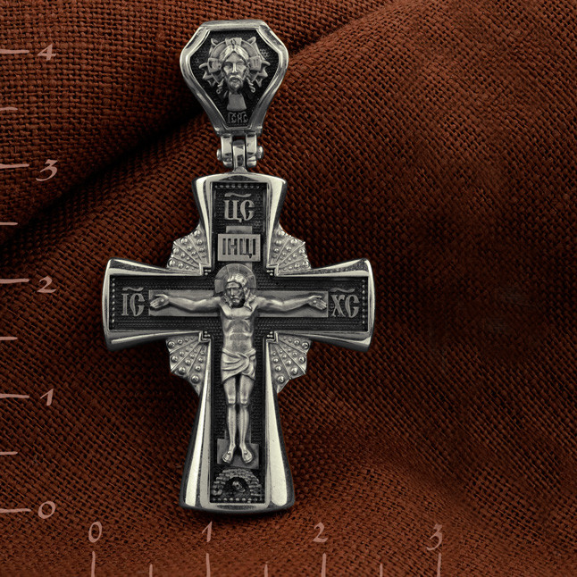 Крест из белого золота