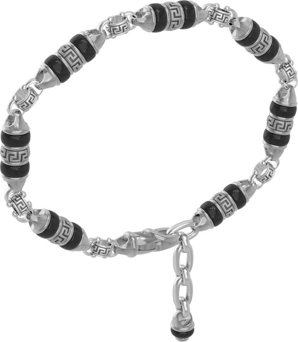 Браслет из белого золота c ониксом