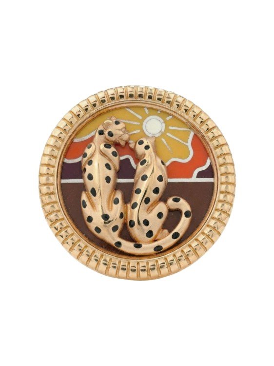 Кольцо из золота c эмаль