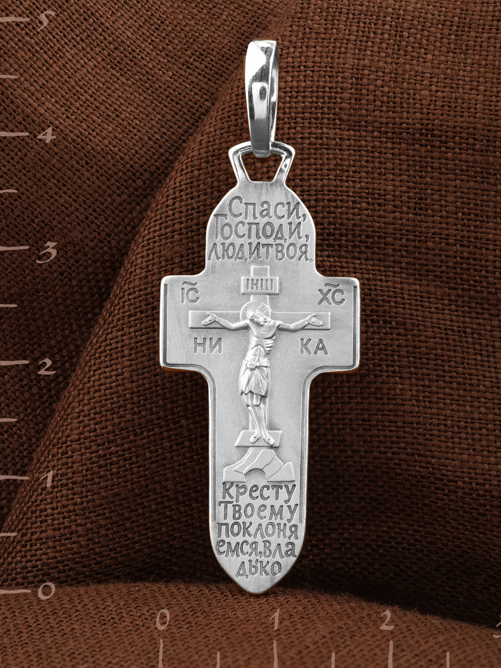 Крест из белого золота