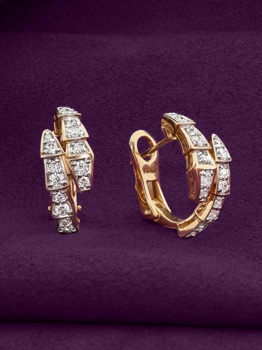 Серьги из золота c бриллиантами