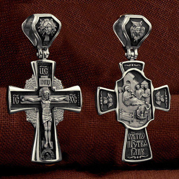 Крест из белого золота