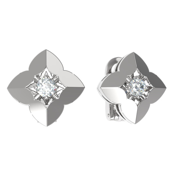Серьги из белого золота c бриллиантами