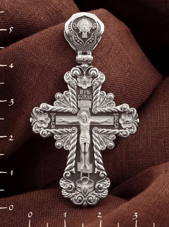 Крест из белого золота