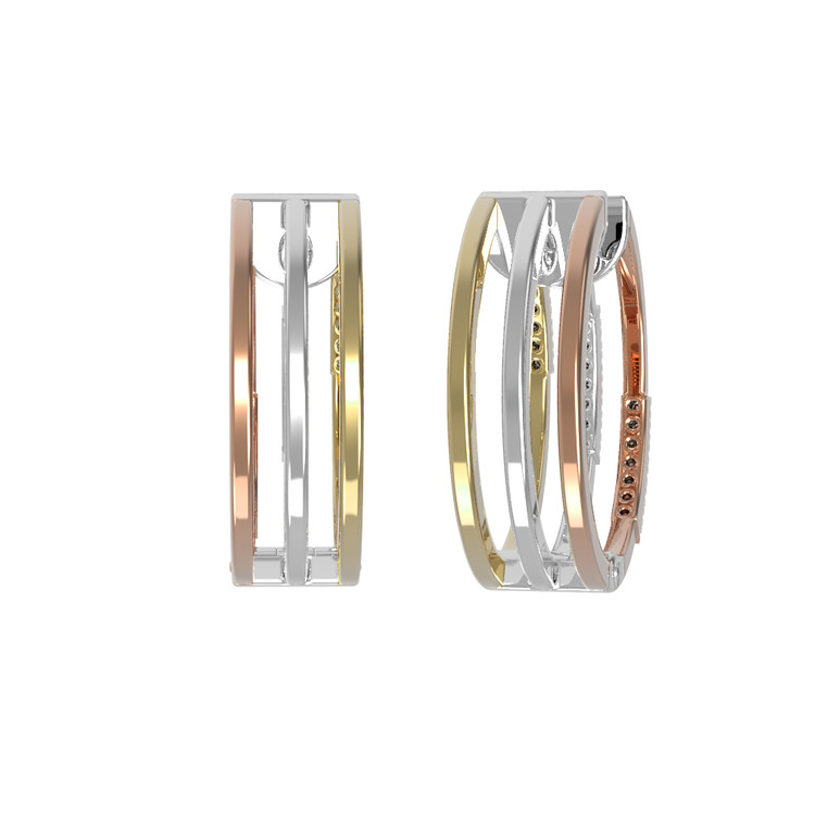 Серьги из белого золота c бриллиантами