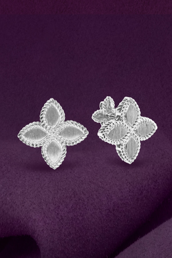 Серьги из белого золота