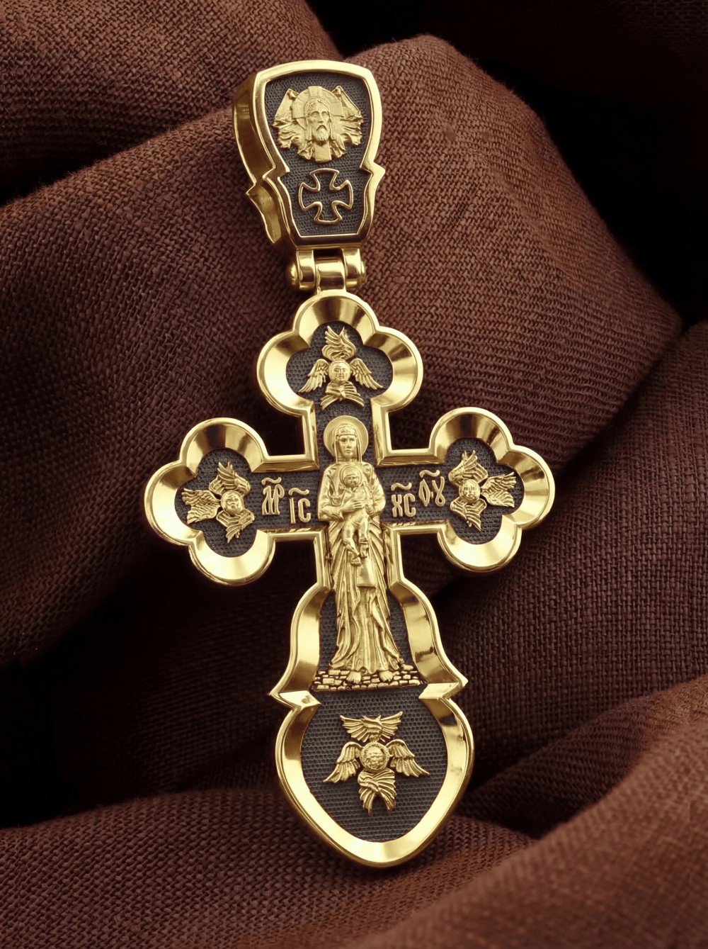 Крест из лимонного золота