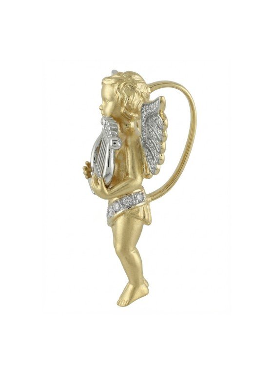 Подвеска из лимонного золота c фианитом
