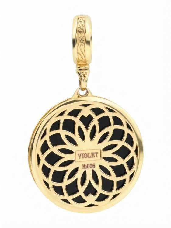 Подвеска из лимонного золота c ониксом