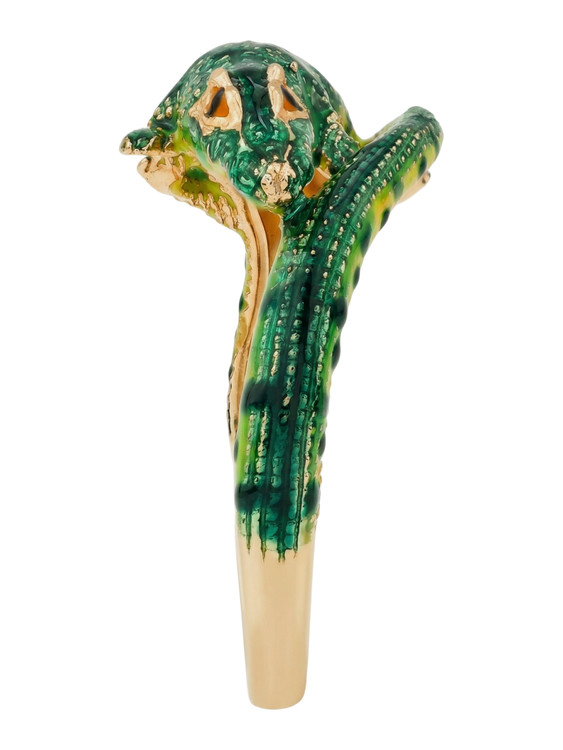 Кольцо из золота c эмаль