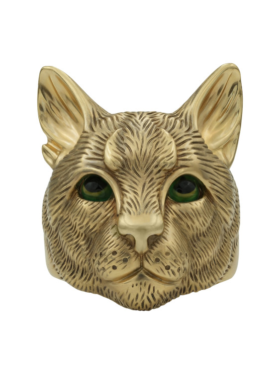 Кольцо из лимонного золота c эмаль