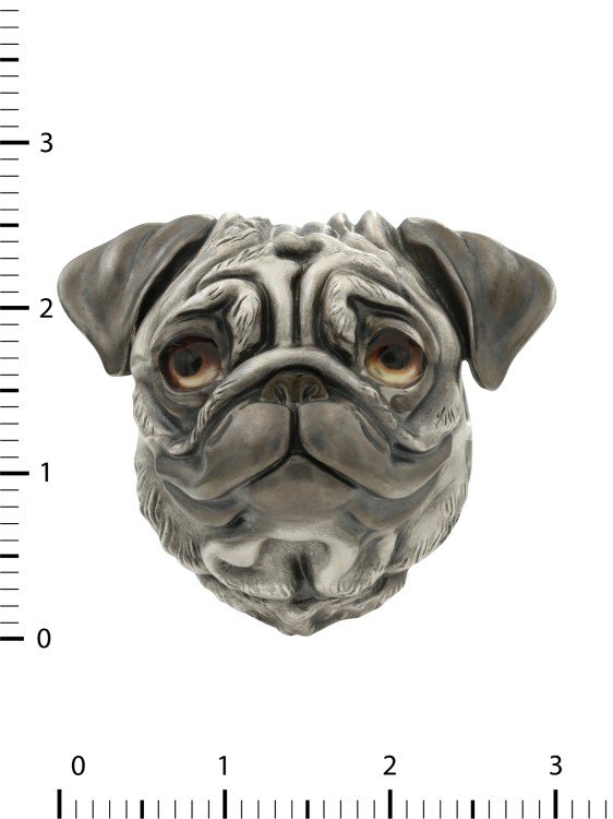 Подвеска из белого золота c эмаль