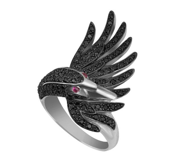 Кольцо из белого золота c фианитом