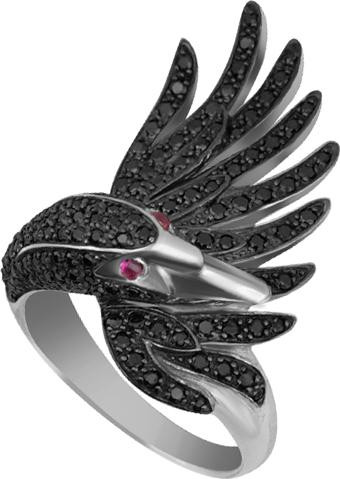 Кольцо из белого золота c фианитом