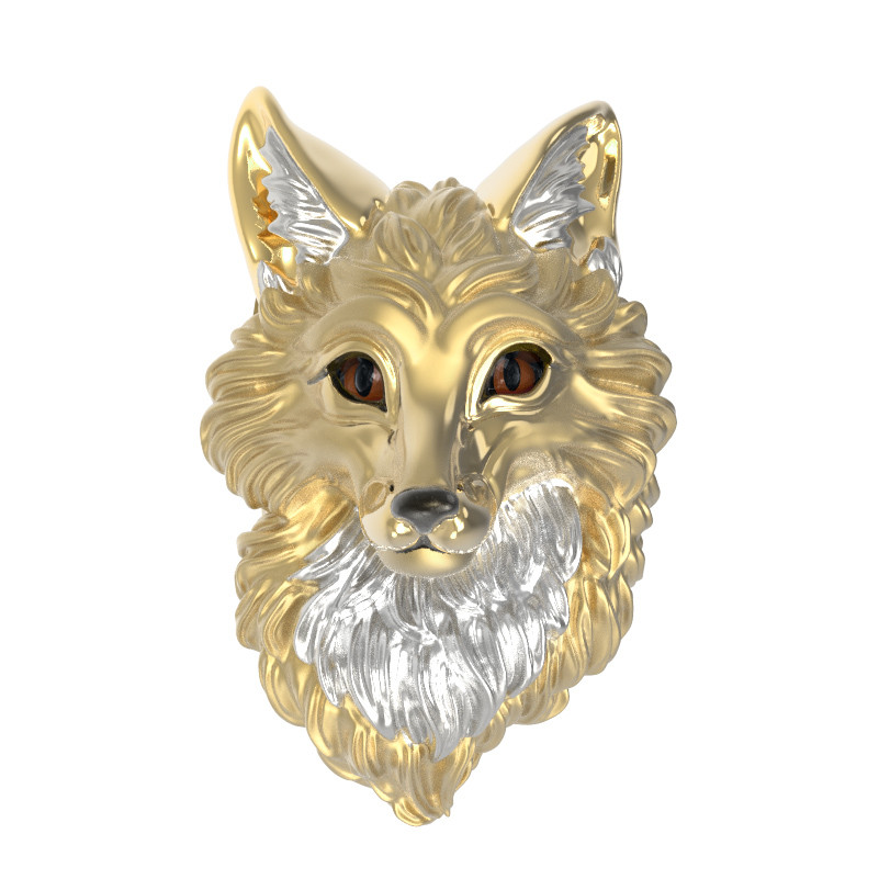 Подвеска из лимонного золота c эмаль