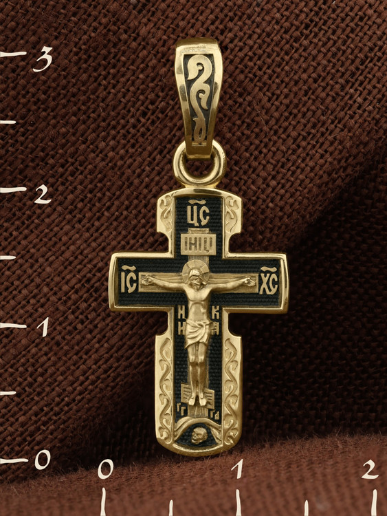 Крест из лимонного золота